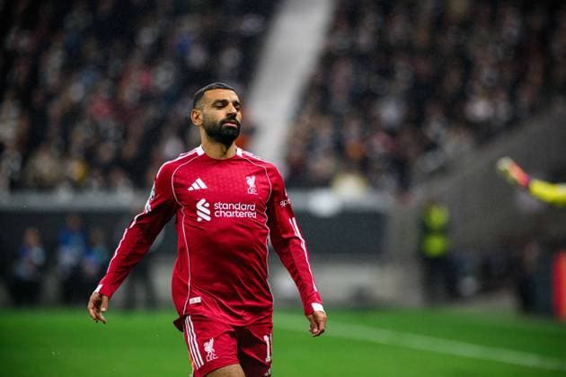FRANKFURT, GERMANY - 22 OCTOBER, 2025: Mohamed Salah - UEFA Champions League, match SG Eintracht Frankfurt vs Liverpool FC at Deutsche Bank Park.  Copyright: xx