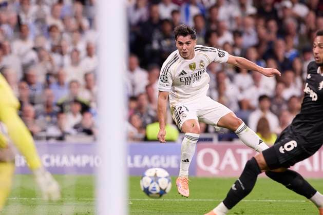 October 22, 2025, Madrid, Spain: Brahim Diaz of Real Madrid CF seen in action during the UEFA Champions League 2025 2026 first round day 3 football match between Real Madrid CF and Juventus FC at Santiago Bernabeu Stadium. Final score Real Madrid CF 1 : 0 Juventus FC Madrid Spain - ZUMAs197 20251022_aaa_s197_433 Copyright: xFedericoxTitonex
