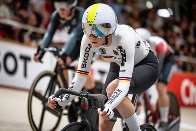 REIßNER Lena Charlotte: UCI Track cycling, Rad, Radsport, Bahnrad, Bahn World Championships 2025 REIßNER Lena Charlotte ( GER ) Germany Querformat - quer - horizontal - Landscape - Event Veranstaltung: UCI Track Cycling World Championships 2025 - Category Kategorie: Cycling - Track Cycling World Championships - Elite Women - Location Ort: South America Chile - Santiago de Chile - Velodromo Parque Penalolen Instituto - Discipline: Scratch - Distance: 10 km - Date Datum: 22.10.2025 Wednesday Day 1 -