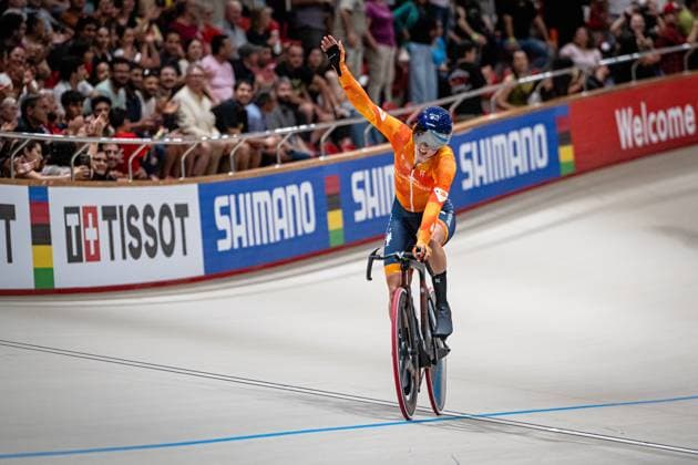 WIEBES Lorena: UCI Track cycling, Rad, Radsport, Bahnrad, Bahn World Championships 2025 WIEBES Lorena ( NED ) Netherlands Querformat - quer - horizontal - Landscape - Event Veranstaltung: UCI Track Cycling World Championships 2025 - Category Kategorie: Cycling - Track Cycling World Championships - Elite Women - Location Ort: South America Chile - Santiago de Chile - Velodromo Parque Penalolen Instituto - Discipline: Scratch - Distance: 10 km - Date Datum: 22.10.2025 Wednesday Day 1 -