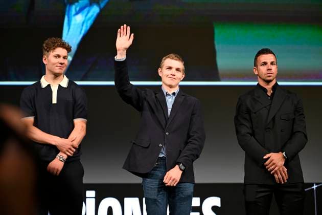 Presentation Tour de France 2026 PARIS, FRANCE - OCTOBER 23 : Storer Michael (AUS) of Tudor Pro Cycling Team picured during the presentation of the 2026 Tour de France for Men and Women at Palais des Congres de Paris on October 23, 2025 in Paris, France, 23 10 2025 Paris France  Copyright: xJanxDexMeuleneirx