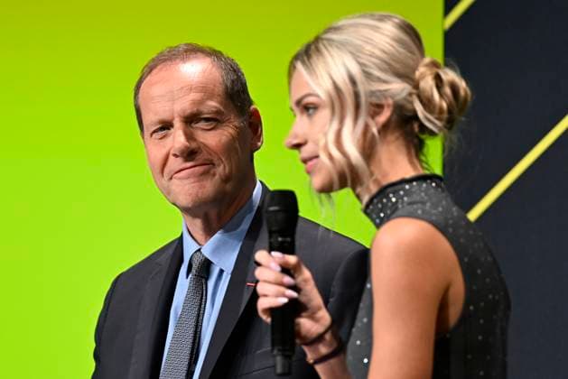 Presentation Tour de France 2026 PARIS, FRANCE - OCTOBER 23 : Prudhomme Christian (FRA) director of ASO and Rousse Marion (FRA) director of Tour de France Femmes picured during the presentation of the 2026 Tour de France for Men and Women at Palais des Congres de Paris on October 23, 2025 in Paris, France, 23 10 2025 Paris France  Copyright: xJanxDexMeuleneirx