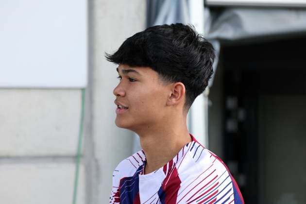 02.04.25 U19 VfB Stuttgart - U19 FC Barcelona, Barca Deutschland, Stuttgart, 02.04.2025, Fussball, UEFA Youth League, U19 VfB Stuttgart - U19 FC Barcelona: Dro Pedro Fernandez Sarmiento (FC Barcelona).