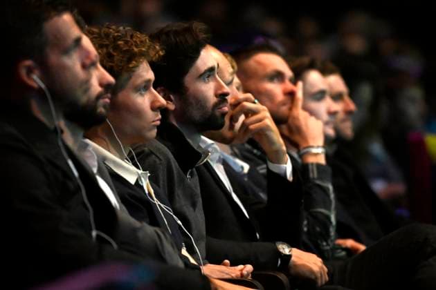 Presentation Tour de France 2026 PARIS, FRANCE - OCTOBER 23 : Paret-Peintre Valentin (FRA) of Soudal - Quick Step picured during the presentation of the 2026 Tour de France for Men and Women at Palais des Congres de Paris on October 23, 2025 in Paris, France, 23 10 2025 Paris France  Copyright: xJanxDexMeuleneirx