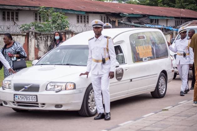 the funeral ceremony of Robert Lukaku, father of Belgian soccer players Romelu and Jordan Lukaku, in Kinshasa, DR Congo, on Thursday 23 October 2025. Roger Lukaku passed away on 28 September at the age of 58 in Kinshasa.  x137693187x