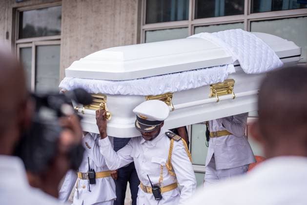the funeral ceremony of Robert Lukaku, father of Belgian soccer players Romelu and Jordan Lukaku, in Kinshasa, DR Congo, on Thursday 23 October 2025. Roger Lukaku passed away on 28 September at the age of 58 in Kinshasa.  x137693197x
