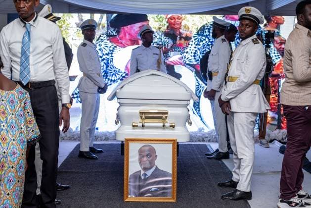 Fußball, Trauerfeier für Roger Lukaku Vater von Romelu und Jordan Lukaku the funeral ceremony of Robert Lukaku, father of Belgian soccer players Romelu and Jordan Lukaku, in Kinshasa, DR Congo, on Thursday 23 October 2025. Roger Lukaku passed away on 28 September at the age of 58 in Kinshasa.  x137693340x