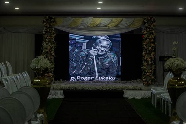 The funeral ceremony of Robert Lukaku, father of Belgian soccer players Romelu and Jordan Lukaku, in Kinshasa, DR Congo, on Thursday 23 October 2025. Roger Lukaku passed away on 28 September at the age of 58 in Kinshasa.  x137693372x
