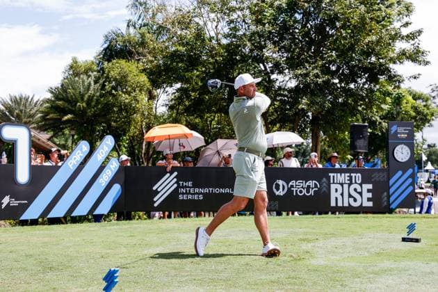 International Series golf in the Philippines Charl Schwartzel of South Africa competes during the International Series Philippines in Sta. Elena Golf & Country Club, Laguna, south of Manila, Philippines on October 23, 2025. The tournament will run from October 23 to 26, 2025. LAGUNA PHILIPPINES  Copyright: xMatrixxImages MarkxCristinox