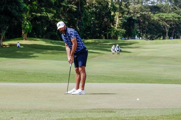 International Series golf in the Philippines Dustin Johnson of the USA competes during the International Series Philippines in Sta. Elena Golf & Country Club, Laguna, south of Manila, Philippines on October 23, 2025. The tournament will run from October 23 to 26, 2025. LAGUNA PHILIPPINES  Copyright: xMatrixxImages MarkxCristinox