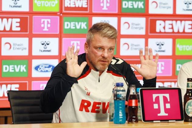 1. FC Köln 1. FC Köln, Pressekonferenz zum Auswärtsspiel in Dortmund, Lukas Kwasniok (1. FC Köln). 23.10.2025, Bild: