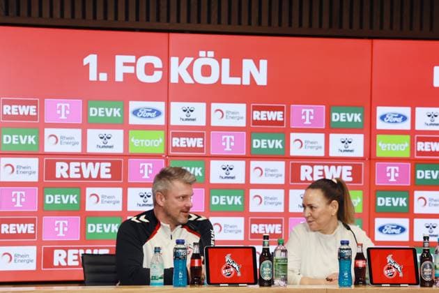 1. FC Köln 1. FC Köln, Pressekonferenz zum Auswärtsspiel in Dortmund, Lukas Kwasniok (1. FC Köln). 23.10.2025, Bild: