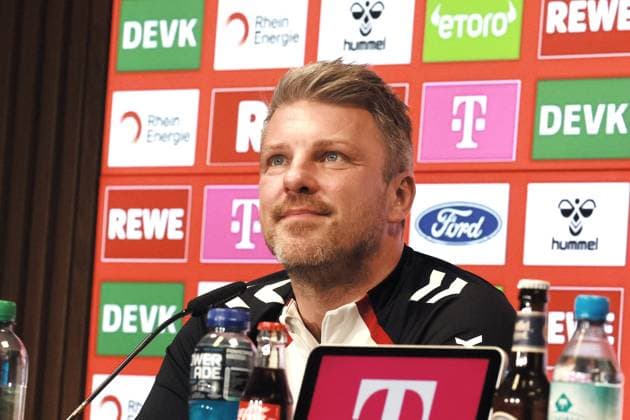 1. FC Köln 1. FC Köln, Pressekonferenz zum Auswärtsspiel in Dortmund, Lukas Kwasniok (1. FC Köln). 23.10.2025, Bild: