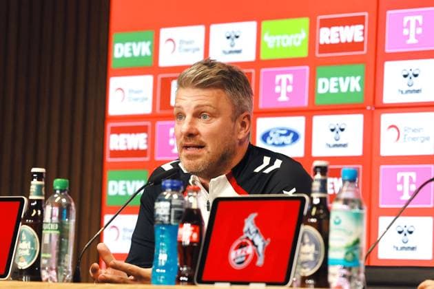 1. FC Köln 1. FC Köln, Pressekonferenz zum Auswärtsspiel in Dortmund, Lukas Kwasniok (1. FC Köln). 23.10.2025, Bild:
