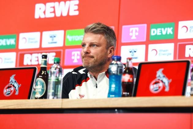 1. FC Köln 1. FC Köln, Pressekonferenz zum Auswärtsspiel in Dortmund, Lukas Kwasniok (1. FC Köln). 23.10.2025, Bild: