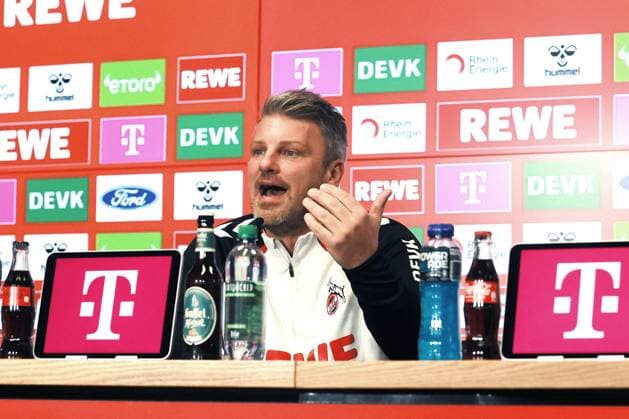 1. FC Köln 1. FC Köln, Pressekonferenz zum Auswärtsspiel in Dortmund, Lukas Kwasniok (1. FC Köln). 23.10.2025, Bild: