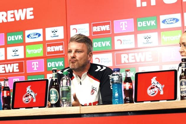 1. FC Köln 1. FC Köln, Pressekonferenz zum Auswärtsspiel in Dortmund, Lukas Kwasniok (1. FC Köln). 23.10.2025, Bild: