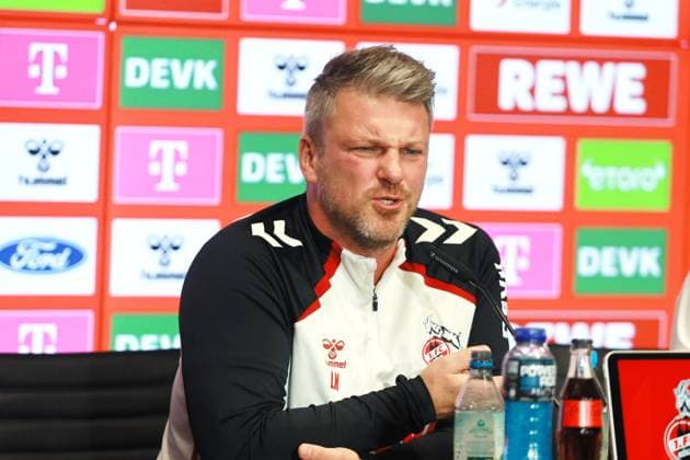 1. FC Köln 1. FC Köln, Pressekonferenz zum Auswärtsspiel in Dortmund, Lukas Kwasniok (1. FC Köln). 23.10.2025, Bild: