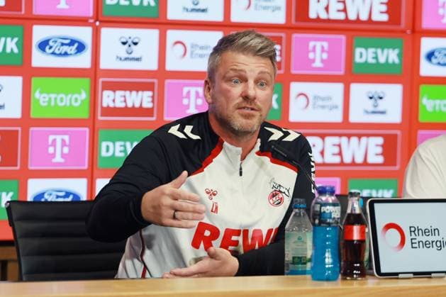 1. FC Köln 1. FC Köln, Pressekonferenz zum Auswärtsspiel in Dortmund, Lukas Kwasniok (1. FC Köln). 23.10.2025, Bild: