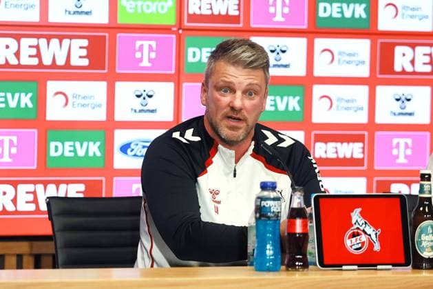 1. FC Köln 1. FC Köln, Pressekonferenz zum Auswärtsspiel in Dortmund, Lukas Kwasniok (1. FC Köln). 23.10.2025, Bild: