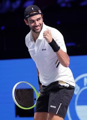 TENNIS - ATP, Tennis Herren Erste Bank Open VIENNA,AUSTRIA,23.OCT.25 - TENNIS - ATP World Tour, Erste Bank Open. Image shows the rejoicing of Matteo Berrettini (ITA).  GEPAxpictures xWalterxLuger