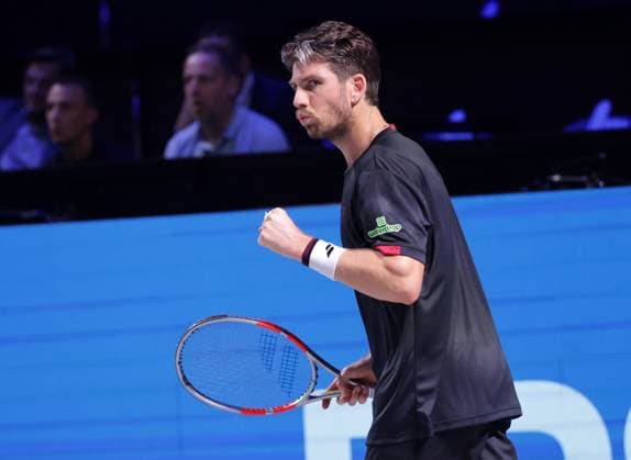 TENNIS - ATP, Tennis Herren Erste Bank Open VIENNA,AUSTRIA,23.OCT.25 - TENNIS - ATP World Tour, Erste Bank Open. Image shows the rejoicing of Cameron Norrie (GBR).  GEPAxpictures xWalterxLuger