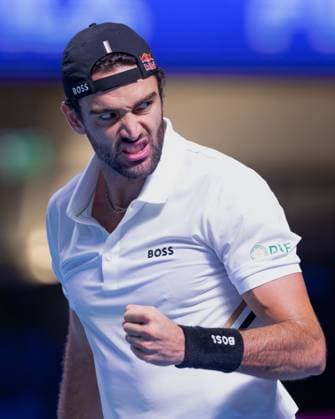Matteo Berrettini (ITA) macht die Faust und jubelt, Jubel, Freude, Emotion Tennis - ERSTE BANK OPEN 2025 - ATP, Tennis Herren 500 - Stadthalle - Wien - - Oesterreich - 23 October 2025. *** Matteo Berrettini ITA makes a fist and cheers, cheers, joy, emotion Tennis ERSTE BANK OPEN 2025 ATP 500 Stadthalle Vienna Austria 23 October 2025 Copyright: xJuergenxHasenkopfx