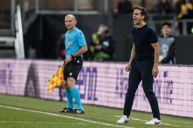 251023 Head coach Inigo Perez of Rayo Vallecano during the UEFA Conference League football match between Häcken and Rayo Vallecano on October 23, 2025 in Gothenburg. Photo: Mathias Bergeld BILDBYRAN kod MB MB1226 fotboll football soccer fotball uefa conference league conference league häcken rayo vallecano bbeng Copyright: MATHIASxBERGELD BB251023MB027