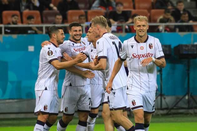 October 23, 2025, UEFA EUROPA LEAGUE, League phase, Matchday 3, FCSB vs Bologna, Bucharest, National Arena Stadium 21 Jens Odgaard celebrates his team s first goal