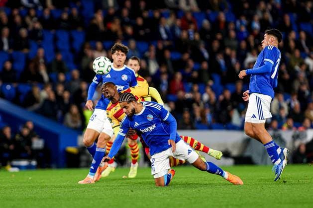 23.10.2025 STRASBOURG (FRANCE) PILKA NOZNA (FOOTBALL) UEFA CONFERENCE LEAGUE SEASON 2025 2026 - 2. KOLEJKA (GAME) RACING CLUB DE STRASBOURG ALSACE - JAGIELLONIA BIALYSTOK NZ ANDREW OMOBAMIDELE AFIMICO PULULU KENDRY PAEZ FOTO KAMIL SWIRYDOWICZ CYFRASPORT NEWSPIX.PL --- newspix.pl 