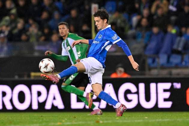 KRC Genk v Real Betis - UEFA Europa League GENK, BELGIUM - OCTOBER 23 : Karetsas Konstantinos midfielder of KRC Genk during the UEFA Europa League 2025 26 League Phase MD3 match between KRC Genk and Real Betis on October 23, 2025 in Genk, Belgium, 23 10 2025 Genk Belgium  Copyright: xDhax