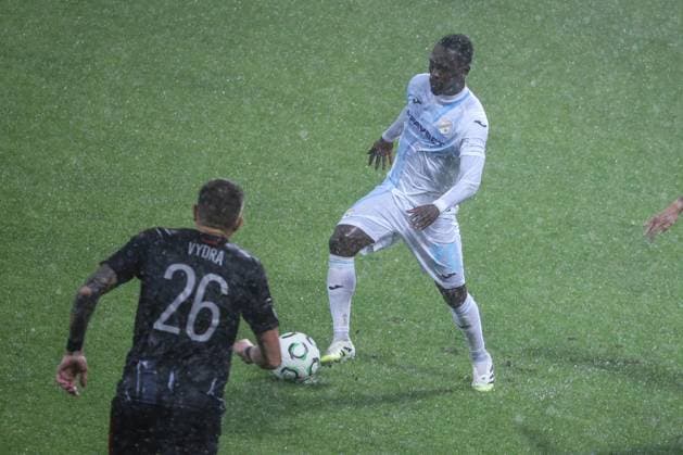 HNK Rijeka v AC Sparta Praha: UEFA Conference League Merveil Ndockyt of HNK Rijeka controls the ball during the UEFA Conference League group phase matchday 2 between HNK Rijeka and AC Sparta Praha at HNK Rijeka Stadium on October 23, 2025. in Rijeka, Croatia.  NelxPavletic PIXSELL