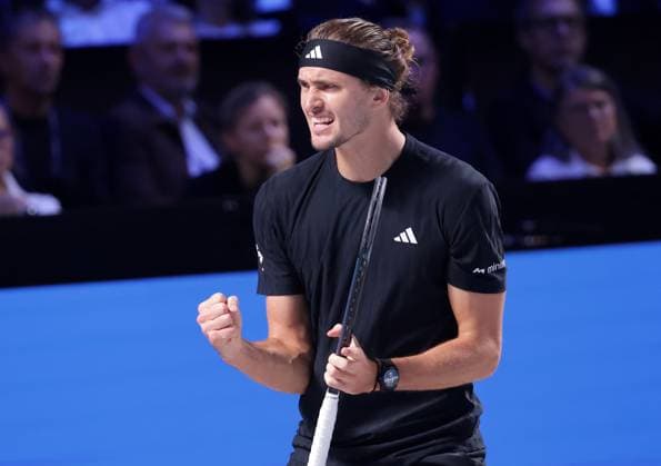 TENNIS - ATP, Tennis Herren Erste Bank Open VIENNA,AUSTRIA,23.OCT.25 - TENNIS - ATP World Tour, Erste Bank Open. Image shows the rejoicing of Alexander Zverev (GER).  GEPAxpictures xWalterxLuger