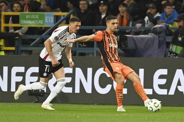 Ermal Krasniqi (LEG) during match the UEFA Conference League between Shakhtar Donetsk vs Legia Warsaw at the Stadion Miejski in Cracov, Poland on October 23, 2025  Copyright: xMichalxDubiel IPAxSportx xipa-agency.netx xx IPA_66983336 IPA_Agency_IPA66983336