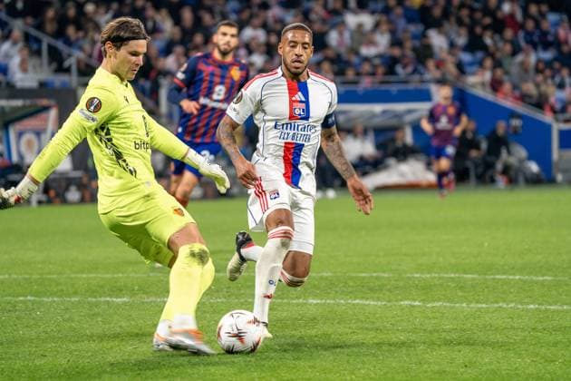 Lyon, France, October 23th 2025 Marwin Hitz (1 Basel) during the Europa League football match between Olympique Lyon and FC Basel 1893 at OL Stadium in Lyon, France. Pascal von Büren (Pascal von Büren SPP) Copyright: xPascalxvonxBürenx xSPPx spp-en-PaVoBSp-PAVO_Lyon-25