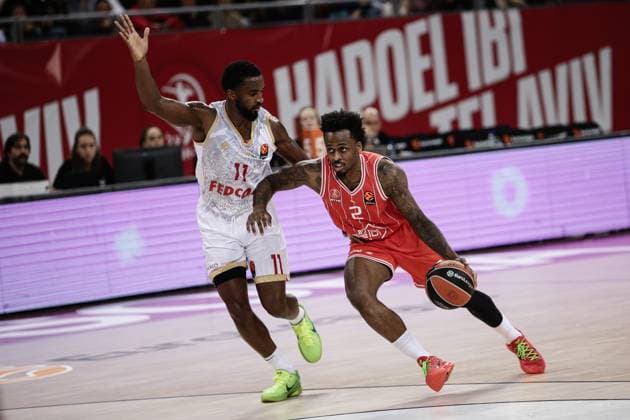 Hapoel s Antonio Blakeney in action against Monaco s Alpha Diallo during the Euroleague game between Hapoel IBI Tel Aviv vs AS Monaco - Arena 8888 in Sofia, Bulgaria on the October 23, 2025 during Hapoel IBI Tel Aviv vs. AS Monaco, Basketball Euroleague match in Sofia, Bulgaria, October 23 2025  Copyright: xIvanxSxIvanov IPAxSportx xipa-agency.netx xx IPA_66985809 IPA_Agency_IPA66985809