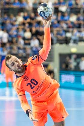 EHF Champions League - Orlen Wisla Plock v FC Barcelona, Barca Aleix Gomez Abello during the match EHF Champions League Men match between Orlen Wisla Plock and FC Barcelona in Plock, Poland on October 23, 2025.NO SALES POLAND Plock Poland  Copyright: xAndrzejxIwanczukx originalFilename:iwanczuk-ehfchamp251023_npoH3.jpg