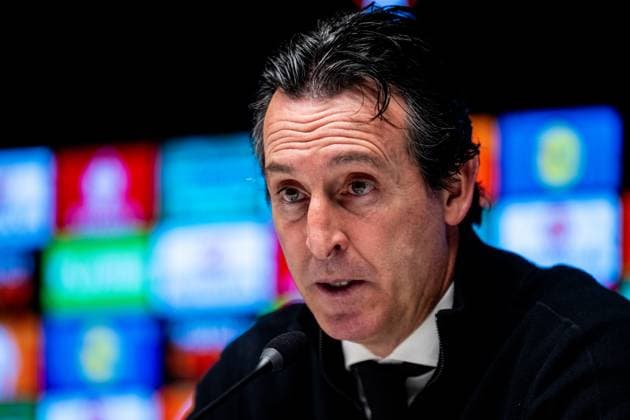 DEVENTER, NETHERLANDS - OCTOBER 23: Aston Villa head coach Unai Emery attends a press conference, PK, Pressekonferenz after the UEFA Europa League 2025 26 League Phase MD3 match between Go Ahead Eagles and Aston Villa FC at Stadion De Adelaarshorst on October 23, 2025 in Deventer, Netherlands. (Photo by Rene Nijhuis) SPO  Copyright: xRenexNijhuis