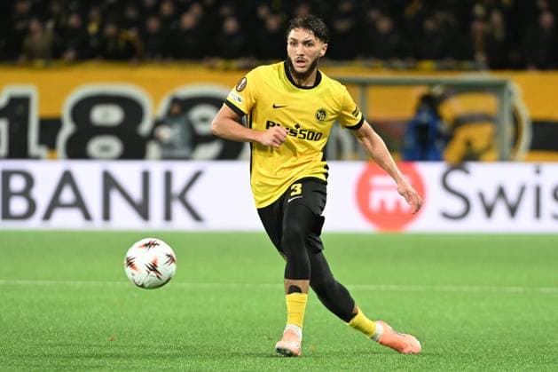 BERN, SWITZERLAND - OCTOBER 23: Jaouen Hadjam of Young Boys in action during the UEFA Europa League 2025 26 League Phase MD3 match between BSC Young Boys and PFC Ludogorets 1945 at Stadion Wankdorf on October 23, 2025 in Bern, Switzerland. Bern Stadion Wankdorf Bern Switzerland Copyright: xJustPictures.ch ManuelxWinterbergerx jp-en-EuSpIm-MWI_4287