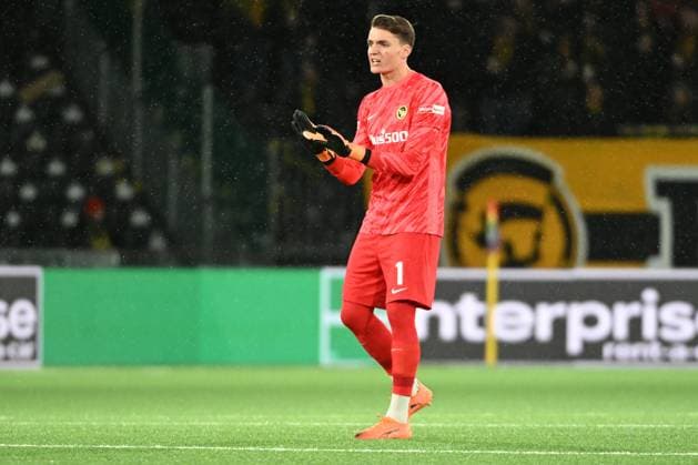 BERN, SWITZERLAND - OCTOBER 23: goalkeeper Marvin Keller of Young Boys in action during the UEFA Europa League 2025 26 League Phase MD3 match between BSC Young Boys and PFC Ludogorets 1945 at Stadion Wankdorf on October 23, 2025 in Bern, Switzerland. Bern Stadion Wankdorf Bern Switzerland Copyright: xJustPictures.ch ManuelxWinterbergerx jp-en-EuSpIm-MWI_4376