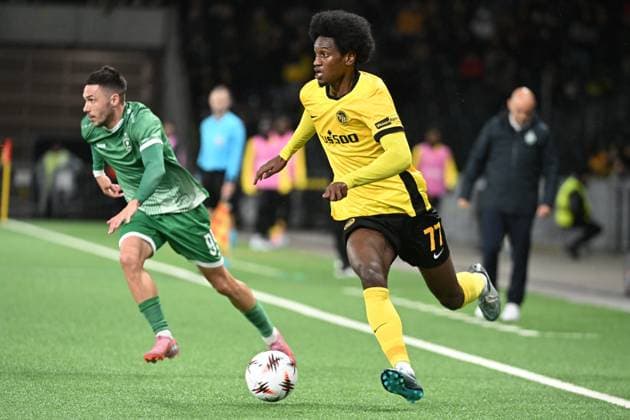 BERN, SWITZERLAND - OCTOBER 23: Joel Monteiro of Young Boys c) in action during the UEFA Europa League 2025 26 League Phase MD3 match between BSC Young Boys and PFC Ludogorets 1945 at Stadion Wankdorf on October 23, 2025 in Bern, Switzerland. Bern Stadion Wankdorf Bern Switzerland Copyright: xJustPictures.ch ManuelxWinterbergerx jp-en-EuSpIm-MWI_4344