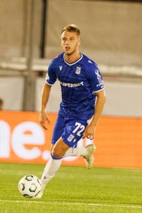 Mateusz Skrzypczak seen during UEFA Conference League league phase game between team of Lincoln Red Imps and Lech Poznan (Maciej Rogowski Ball Raw Images) Gibraltar Europa Sports Comples Gibraltar Copyright: xMaciejxRogowskix maciejrogowski_lincolnlech25_26-36