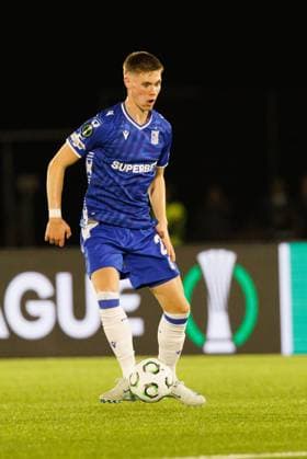 Gisli Thordarson seen during UEFA Conference League league phase game between team of Lincoln Red Imps and Lech Poznan (Maciej Rogowski Ball Raw Images) Gibraltar Europa Sports Comples Gibraltar Copyright: xMaciejxRogowskix maciejrogowski_lincolnlech25_26-45