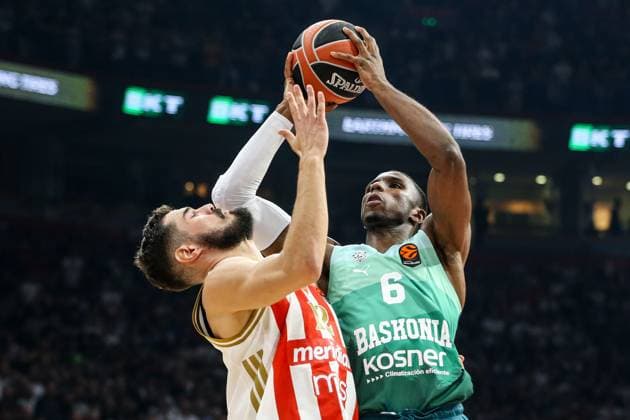 KK Crvena zvezda v Saski Baskonia - EuroLeague BELGRADE, SERBIA - OCTOBER 23: Hamidou Diallo of Saski Baskonia in action during Turkish Airlines EuroLeague basketball match between KK Crvena zvezda and Saski Baskonia at the Belgrade Arena in Belgrade, Serbia on October 23, 2025. Filip Stevanovic Anadolu Belgrade Serbia. Editorial use only. Please get in touch for any other usage.  Copyright: x2025xAnadoluxFilipxStevanovicx