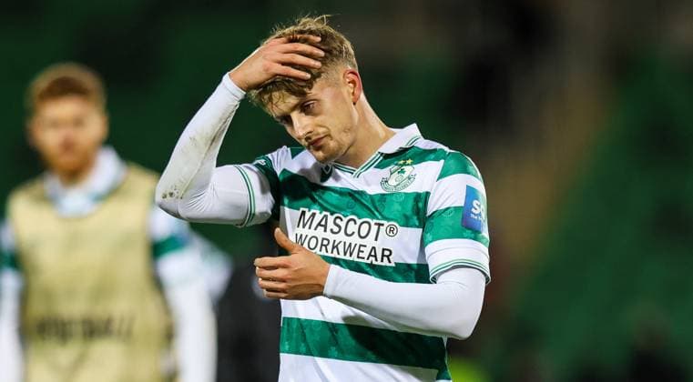 UEFA Europa Conference League Group Phase, Tallaght Stadium, Dublin 23 10 2025 Shamrock Rovers vs NK Celje Rovers John McGovern dejected after the game John McGovern dejected after the game 23 10 2025  Copyright: x INPHO RyanxByrnex RB1_6086