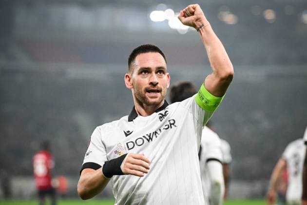 October 23, 2025, Villeneuve-D ascq, France, France: Andrija ZIVKOVIC of PAOK celebrates his goal during the UEFA Europa League, League Phase MD3 match between Lille OSC (LOSC) and PAOK FC at Pierre Mauroy Stadium on October 23, 2025 in Villeneuve-d Ascq near Lille, France. Villeneuve-D ascq France - ZUMAm308 20251023_zsp_m308_020 Copyright: xMatthieuxMirvillex