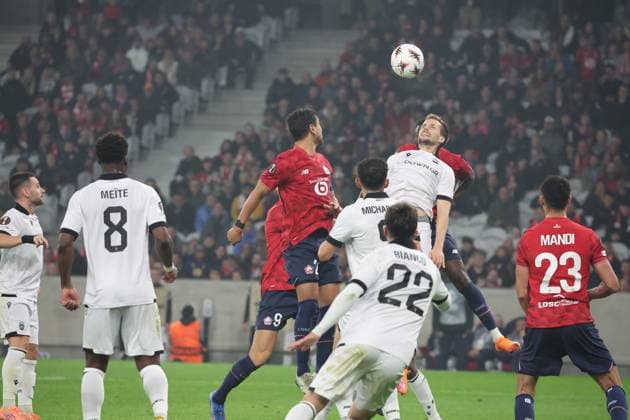 FOOTBALL : LOSC Lille vs PAOK FC - UEFA Europa League - 23 10 2025 Action du LOSC lors du match LOSC Lille vs PAOK FC, UEFA Europa League phase de ligue, Decathlon Arena stade Pierre Mauroy, le 23 octobre 2025 - photo Laurent Sanson PsnewZ  Copyright: xLaurentxSANSONx xPsnewZx
