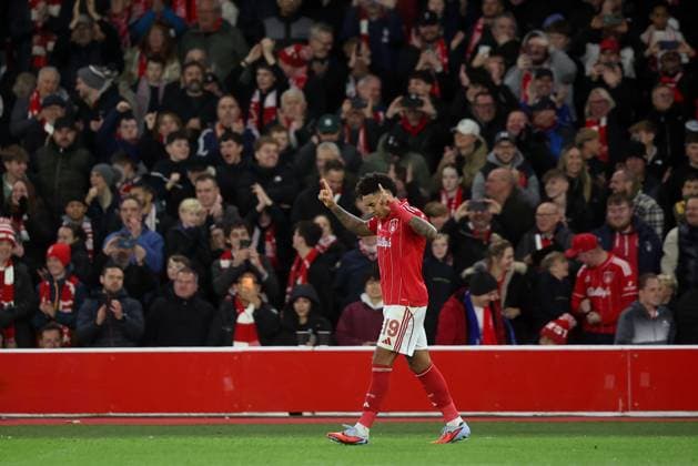 Nottingham Forest v Porto 23 October 2025, Nottingham - UEFA Europa League - Nottingham Forest v Porto. Igor Jesus of Nottingham Forest celebrates after scoring their second goal to make the score 2-0 (photo by Daniel Chesterton) Nottingham UK Copyright: xDanielxChestertonxOffside