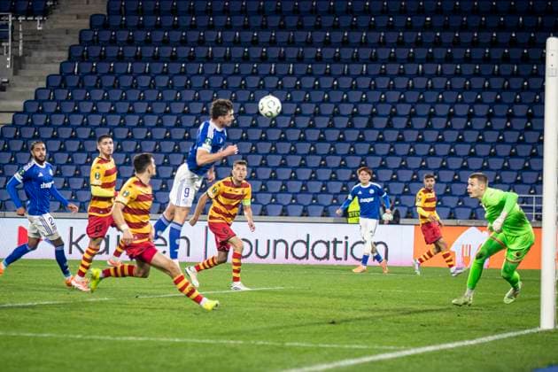 FOOTBALL: UEFA Conference League Racing Strasbourg (RCS) vs Jagiellonia Bialystok. 23 10 2025 Stade de la Meinau. Strasbourg - France Joaquin Panichelli 9 (RCS)  Copyright: xElyxandroxCEGARRAx
