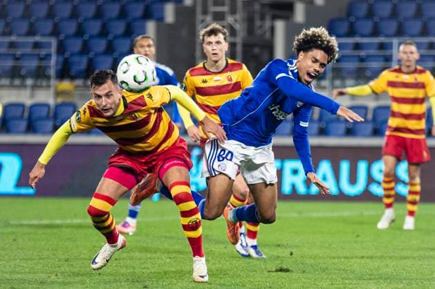 FOOTBALL: UEFA Conference League Racing Strasbourg (RCS) vs Jagiellonia Bialystok. 23 10 2025 Stade de la Meinau. Strasbourg - France FÃ lix LemarÃ chal 80 (RCS)  Copyright: xElyxandroxCEGARRAx